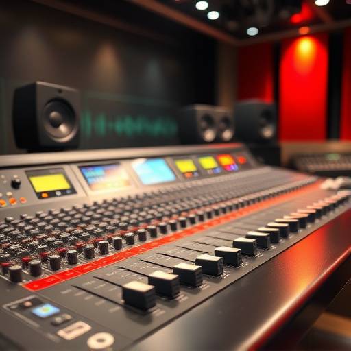 Mixing console with various audio levels
