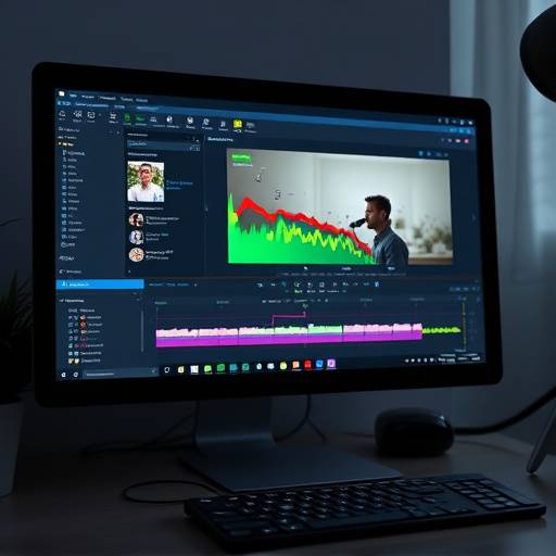 Podcast editing interface on a computer screen